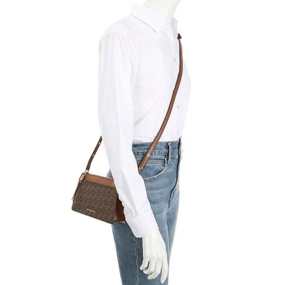 NWT Michael Kors Empire  Signature Logo Convertible Crossbody Bag & Card Case - Picture 5 of 14